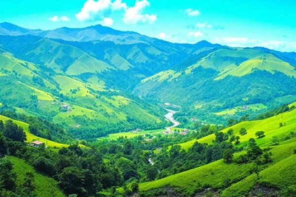 Pemandangan alam Kuantan Singingi yang indah dan hijau.